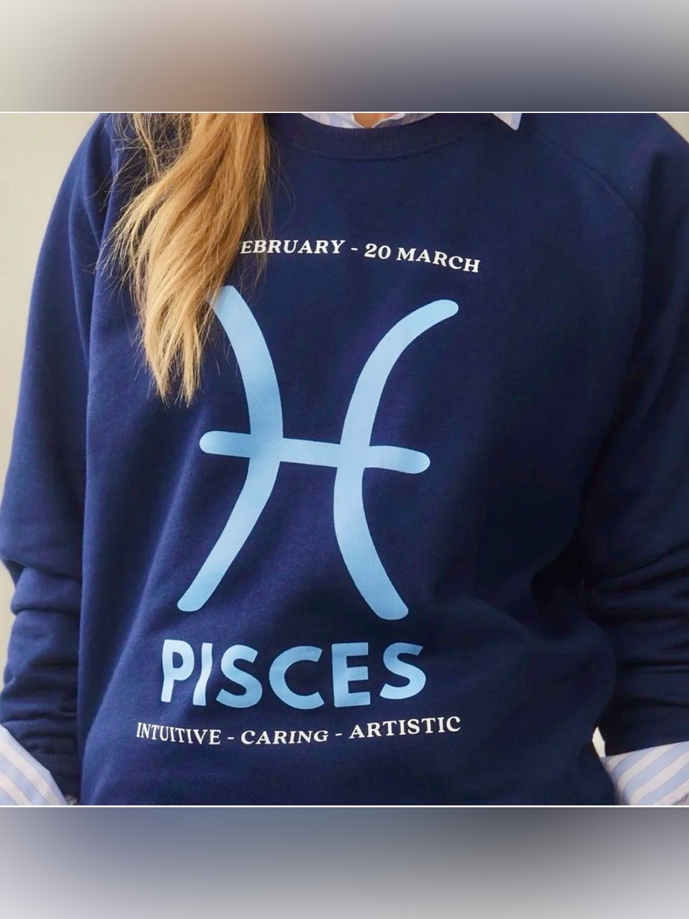 Anthropologie Navy Blue Pisces Sweater XS